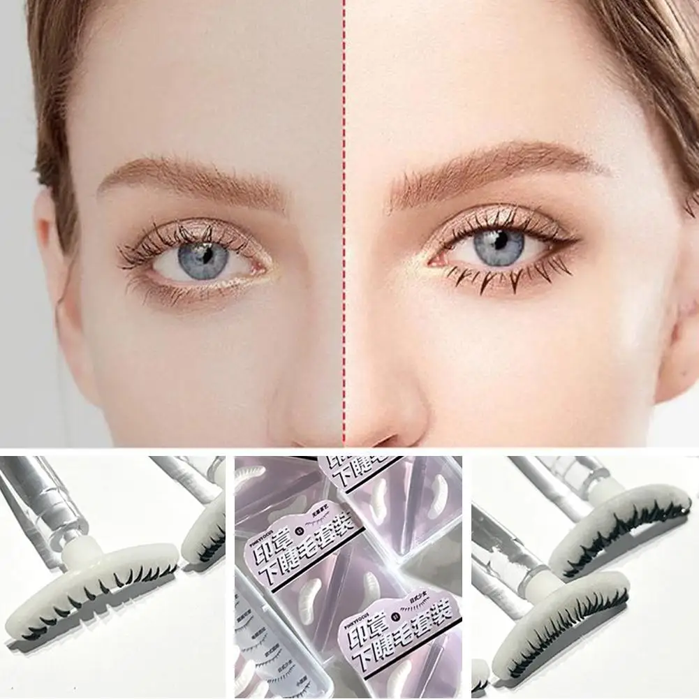 

Little Devil Lower Eyelash Stamps Tool Natural Lazy Diy Lower Lashes Eyelash Template Seal Easy Under Eyelash Stamper Beauty