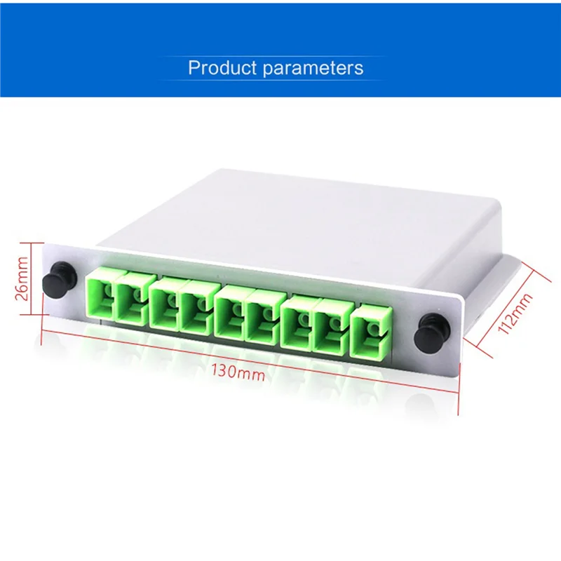 

SC APC PLC 1X8 Splitter Fiber Optical Box FTTH PLC Splitter Box with 1X8 Planar Waveguide Type Optical Splitter