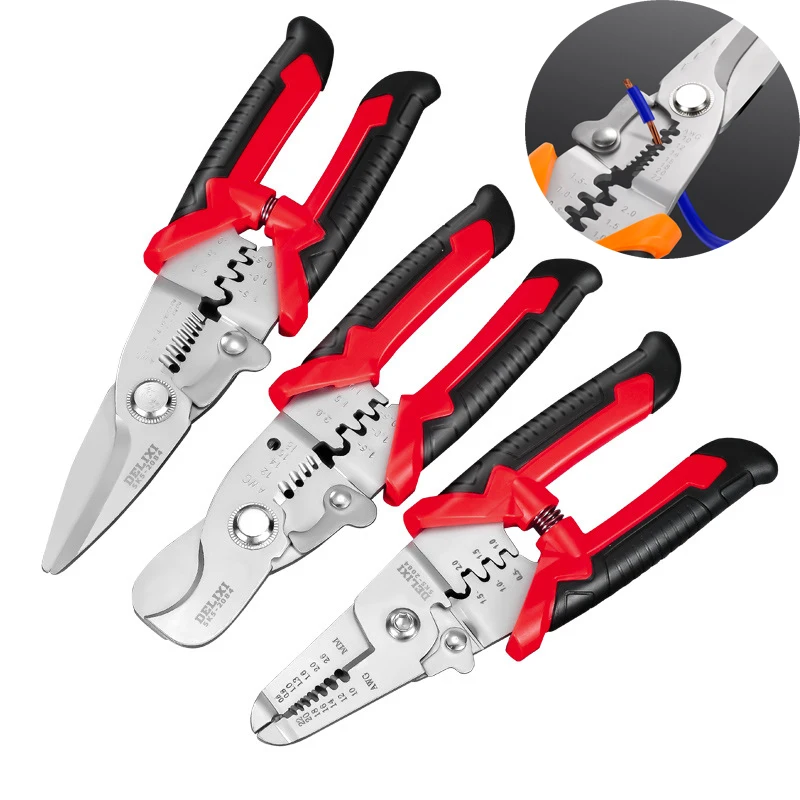 POPOLLE Tool Pliers Wire Stripper Multifunctional Electrician Crimping Pliers Wire Cutter Electrician Special Tools Wire Cutters