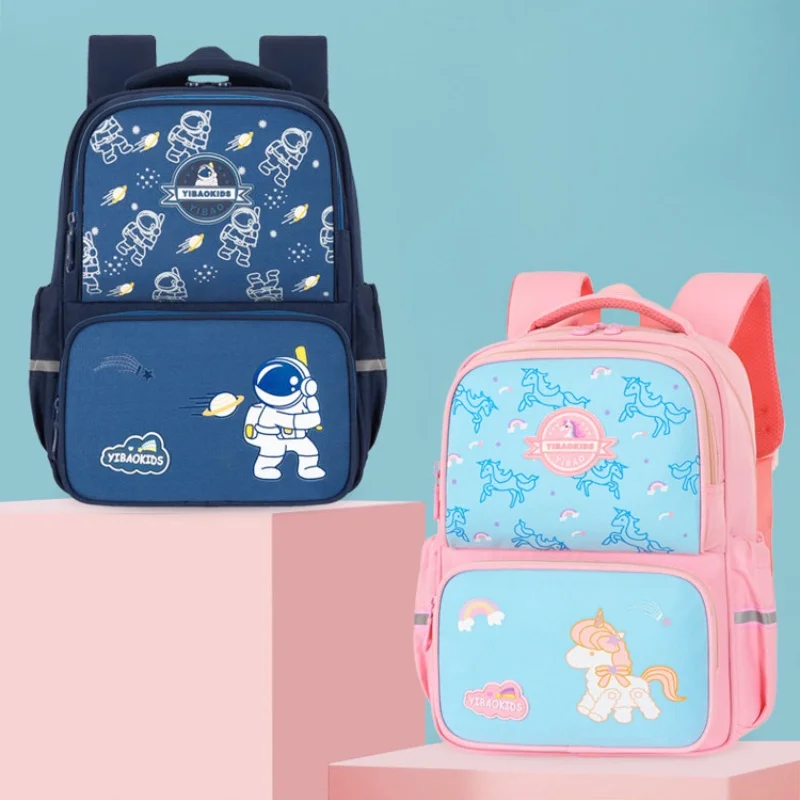 Grade 1-6 Primary School Students Children Unicorn Astronaut Cartoon Backpacks New Girls Boys Cute Large Capacity Schoolbags Hot