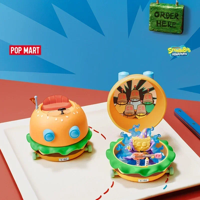 Фото POP MART SpongeBob Krabby Patty: Серия бестселлеров, коллекционные фигурки в слепых коробках, милые аниме-фигурки, игрушки-сюрпризы в мистери-боксах/пакетах №5