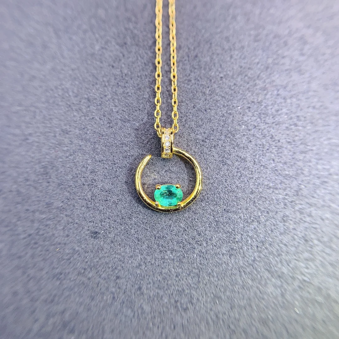 

Женские Подвески из серебра 925 пробы с натуральным изумрудом, 4 Х5 мм