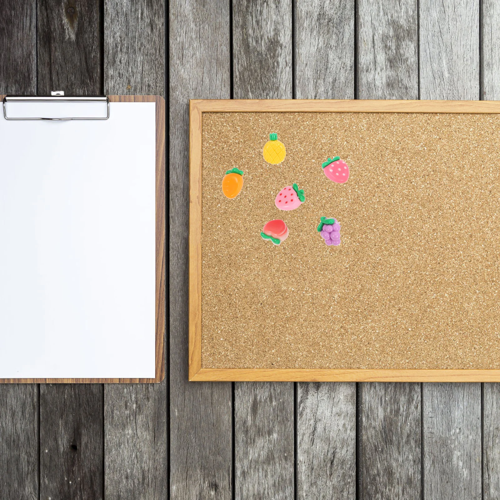 30 шт. украшения для доски объявлений с фруктами кнопки пробки мини-прищепки