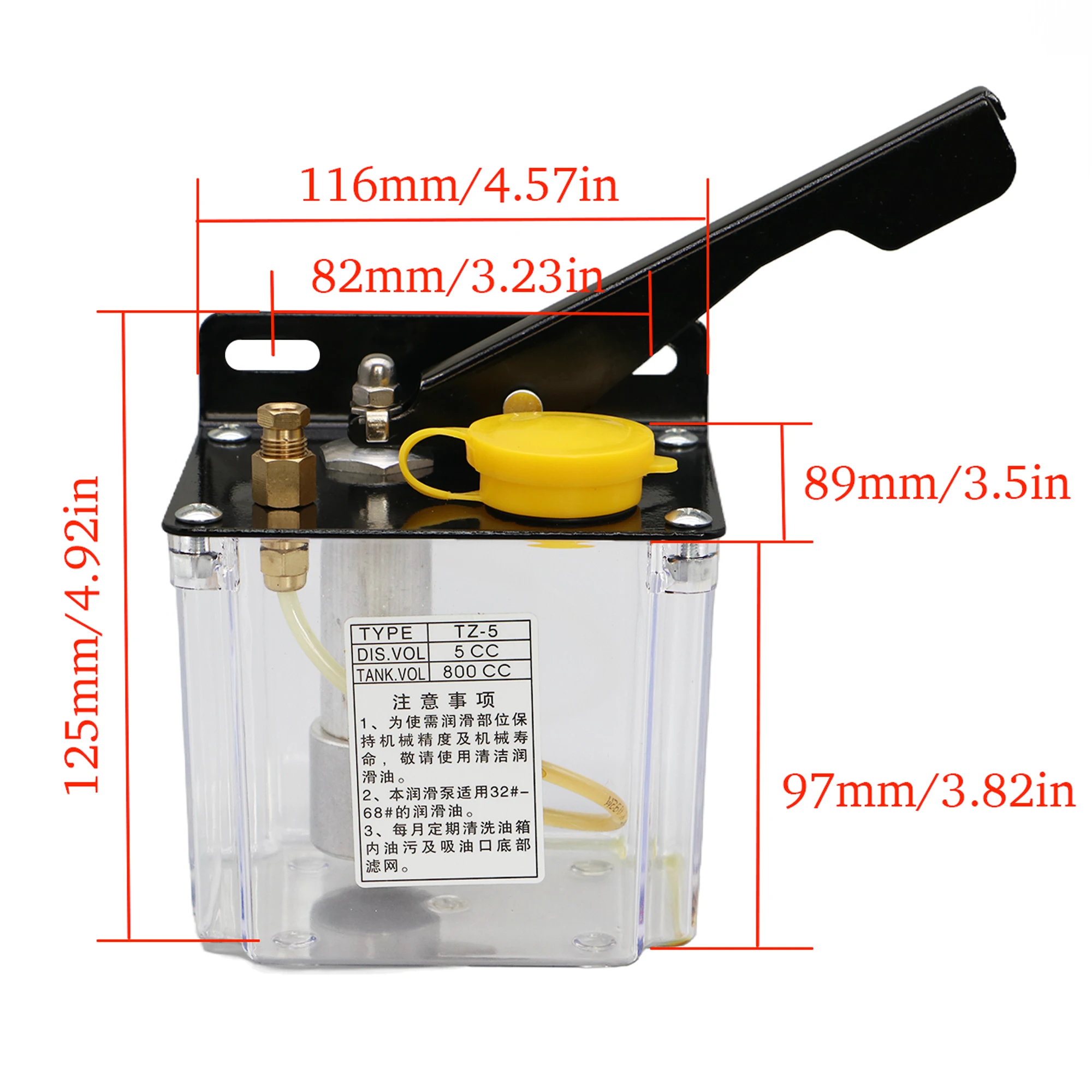 Ручной смазочный насос TZ-5 выход масляного насоса 4 мм 6 для токарного станка с ЧПУ