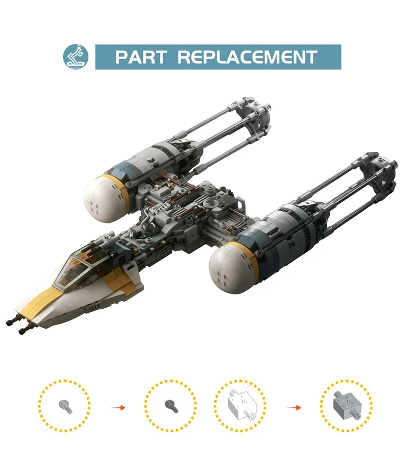 Строительный блок MOC Space War Fighter BTL-A4 Y-Wing классический набор кирпичей игрушечный