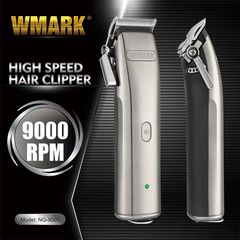 2022 WMARK NG-9001 Hair Cutting Machine 9000 rpm 4400 Battery Professional Cordless Hair Clipper Hair Trimmer for Men Barber