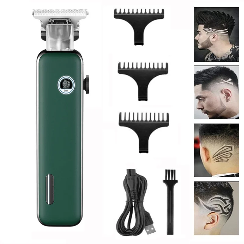 

Kemei KM-5098 Electric Hair Clipper USB Rechargeable Oil Head Carving Scissors T-Shaped Beard Trimmer Men's Shaver