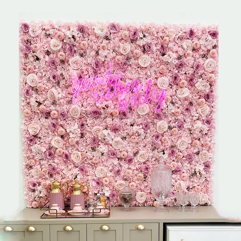 

Wedding Decorative Flower Wall Silk Artificial Flowers Home Decoration Accessories Party Backdrop Photography Props Customized