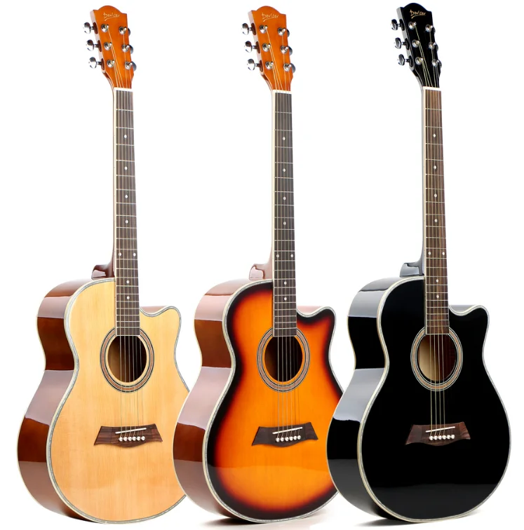 

Deviser L-706 cheap price 40 inches acoustic guitar for beginner colourful folk guitar factory wholesale in China accept OEM