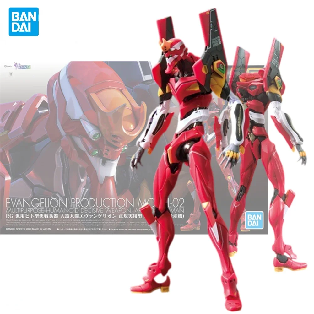 Оригинальная сборная фигурка Bandai RG 1/144 EVA EVANGELION-02 UNIT-02 модель игрушки украшения