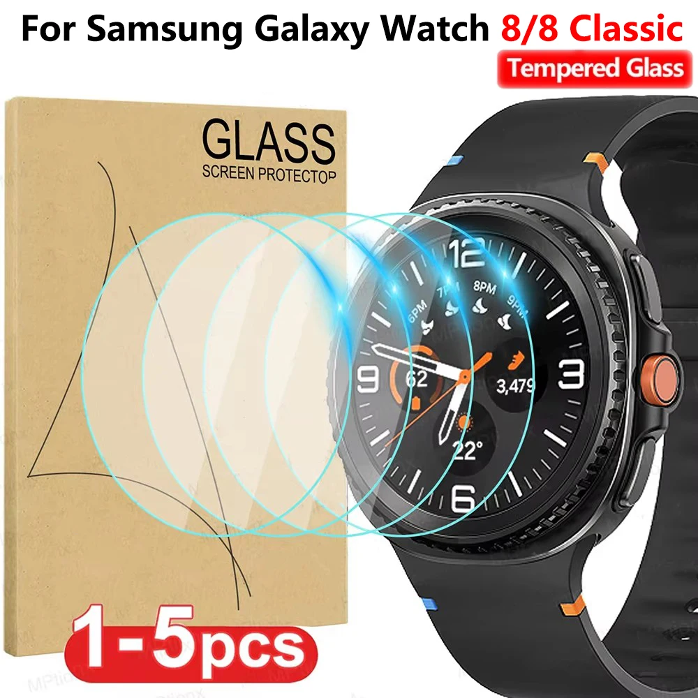 Фото Закаленное стекло для Samsung Galaxy Watch 8/8 classic 46 мм, 44 мм, 40 мм, защитная пленка HD, гидравлическая пленка, защитная пленка для Galaxy Watch 8 №1