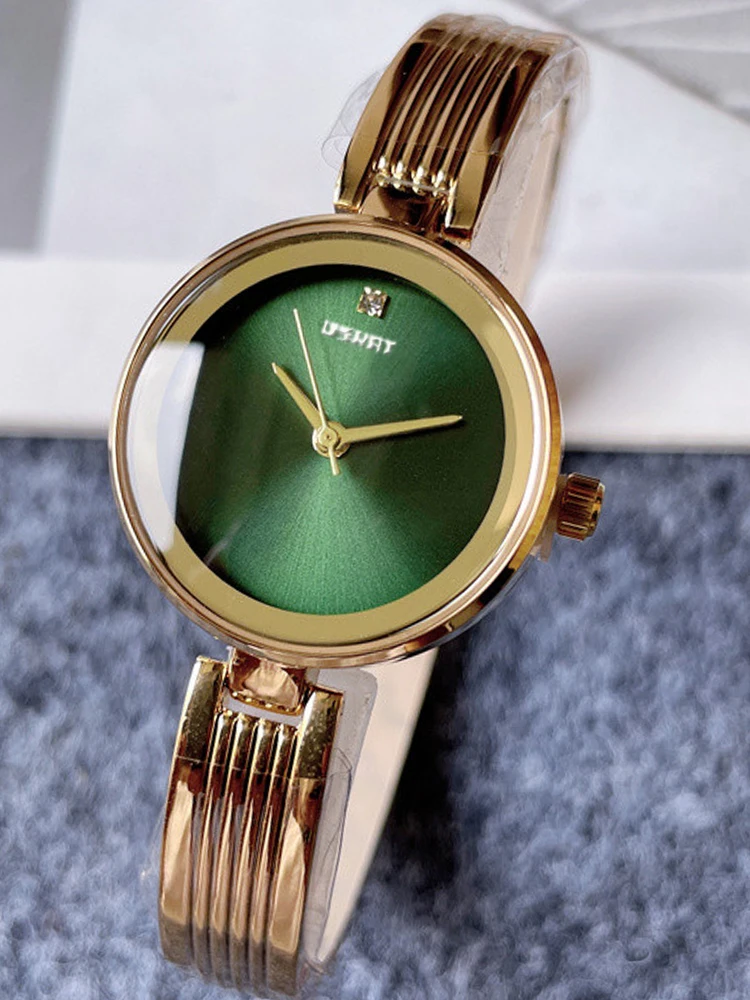 

Часы наручные женские кварцевые из нержавеющей стали, роскошные модные, с золотым браслетом, в ретро стиле, маленькие брендовые