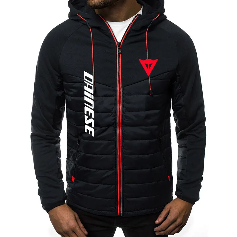 Мужская спортивная толстовка на молнии темно-синяя Толстовка с капюшоном в стиле