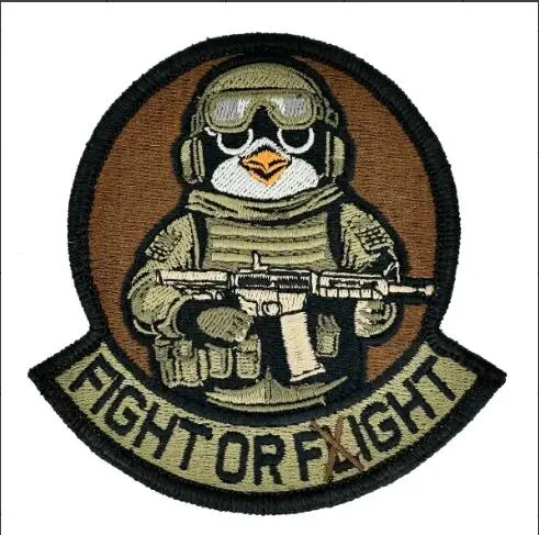 Военный пистолет тактическая нашивка ангел кролик пингвин борьба или полет