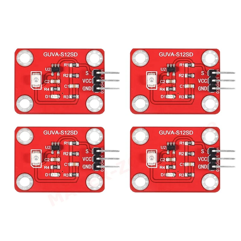 4 шт. УФ-датчик 240-370 нм GUVA-S12SD/CJMCU-GUVA-S12SD контактный разъем интерфейс солнечный