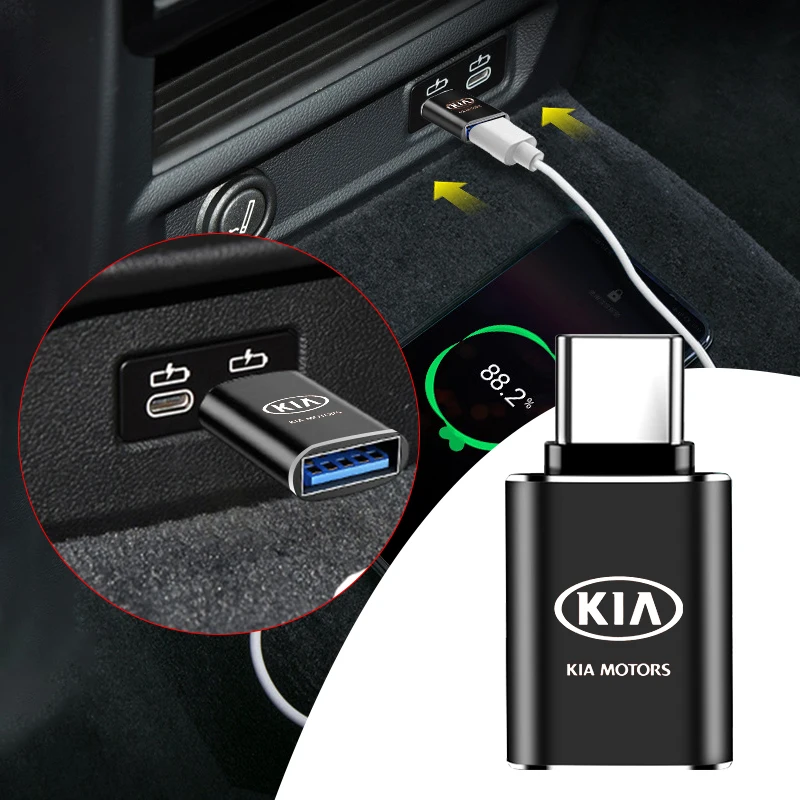 Type C Micro USB 3 0 OTG адаптер кабельного штекера конвертер для KIA RIO CERATO QUORIS Optima Sportage K2 K3 K3S