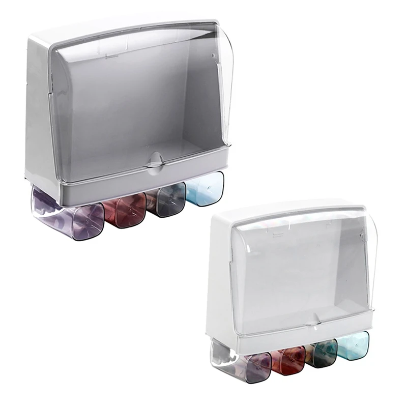 

Large Toothbrush Holder Free Punch Mouthwash Holder Storage Set