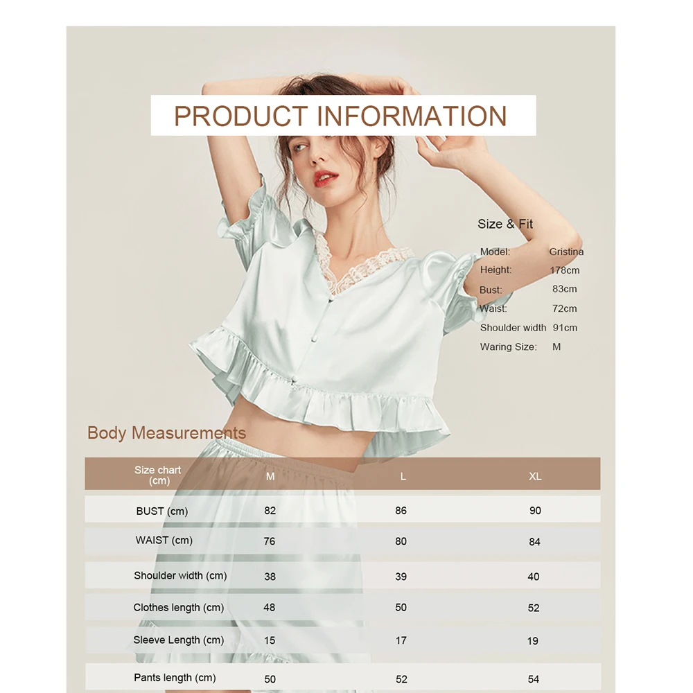 LiliRoms New 22 Momme100% Silk Pajamas Set Sleepwear Luxury Natural Silky Shorts Sleep Women's Clothing For Your Love Gift