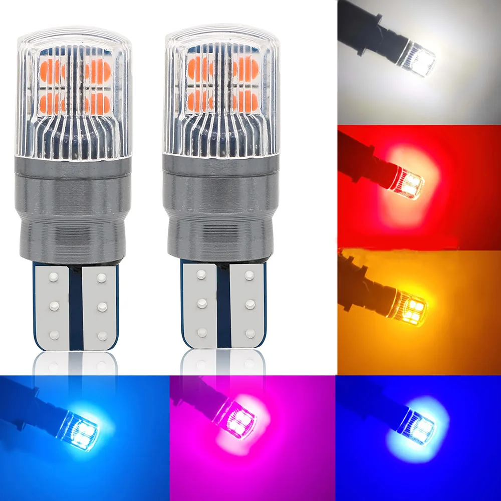 

T10 W5W 3030 SMD Car LED bulbs 194 168 Wedge Replacement Reverse Instrument Panel Lamp White Blue Bulbs For Clearance Lights