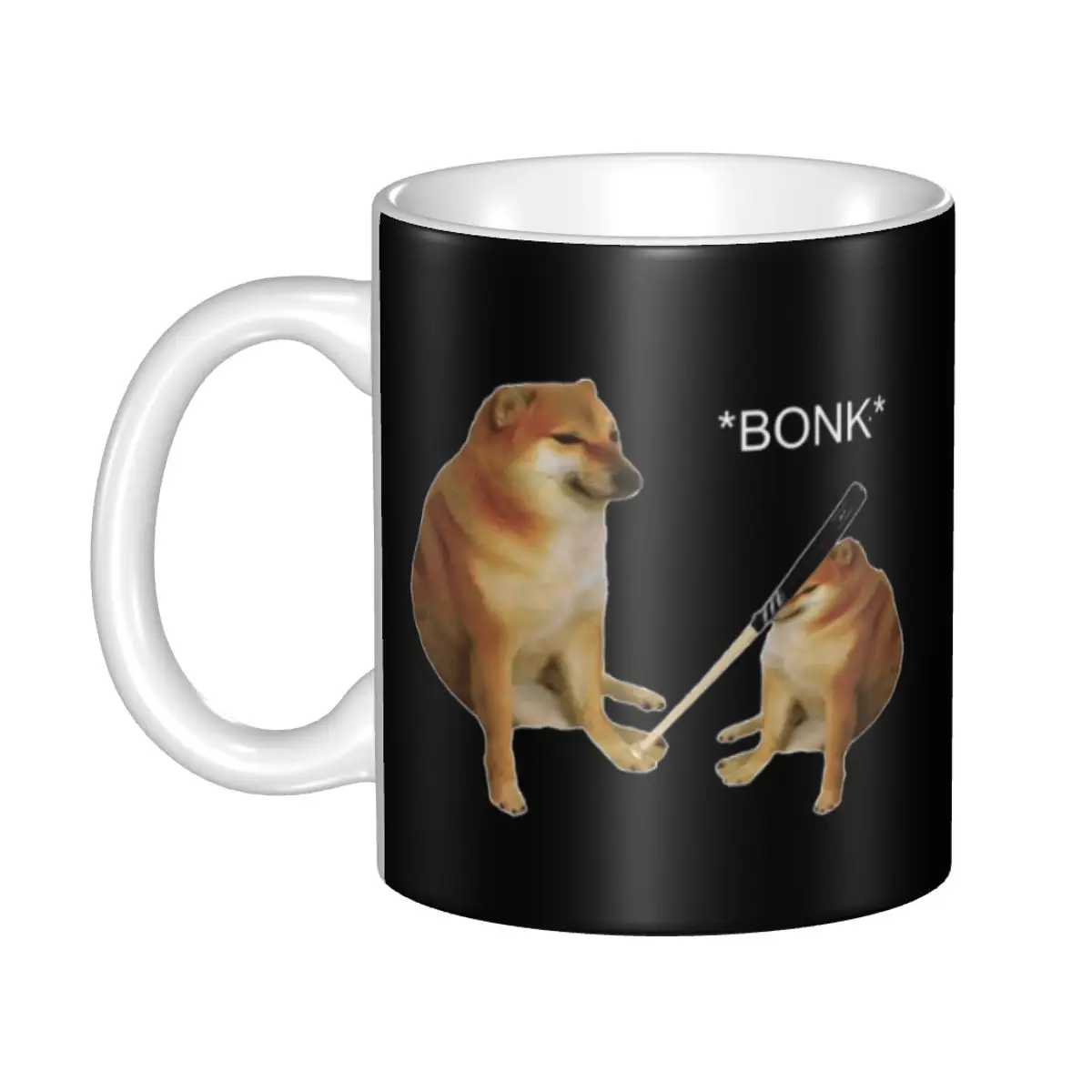 

Bonk Meme Coffee Mugs DIY Custom Shiba Inu Ceramic Mug Cup Creative Present Men Women Outdoor Work Camping Cups And Mugs