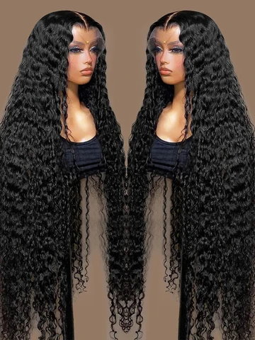 Парик из бразильских человеческих волос 13x4, парик из прозрачных человеческих волос с глубокой волной, 13x6 200%, вьющиеся парики без повреждений, волосы для черных женщин