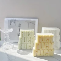 signage candle silicone mold for handmade desktop decoration gypsum epoxy resin aromatherapy candle silicone mould