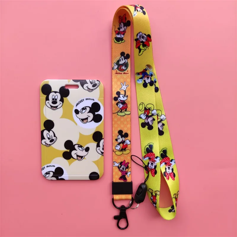 

Disney Mickey Minnie Clerk Name Card Holder With Lanyard Card Name Credit Card Holders Card Bus ID Holders Identity Badge