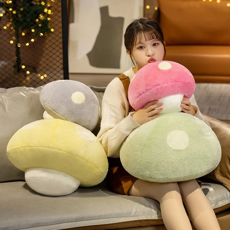 

Красочная подушка в форме гриба, подушка для дивана, декоративная подушка, плюшевая игрушка, необычная Детская плюшевая кукла, милый подарок для ребенка