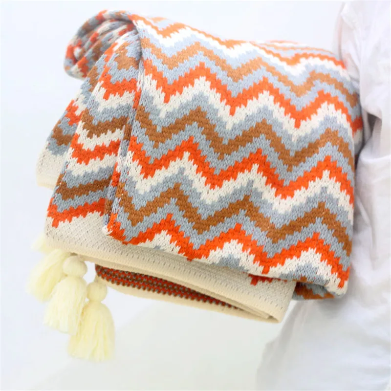 

170cm Knitted Blankets Nordic Throw Blanket For Adult Kid Acrylic Bedspread Thread Blanket Quilt Bed Sofa Cover Home Decoration