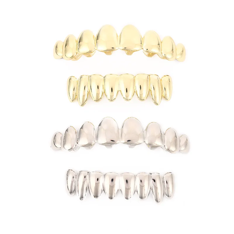 Позолоченные нерегулярные грили для зубов в стиле хип-хоп Grillz набор верхних и
