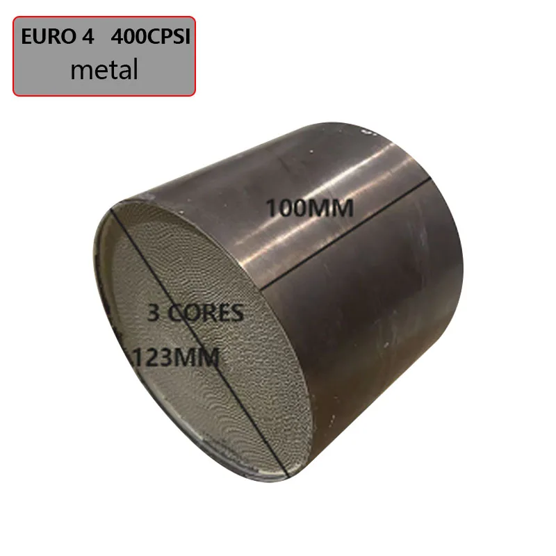 

Euro 4 Metal 400cpsi 3Cores 123*100MM Middle Section Of The Three-Way Catalytic Converter Exhaust Catalyst Converter