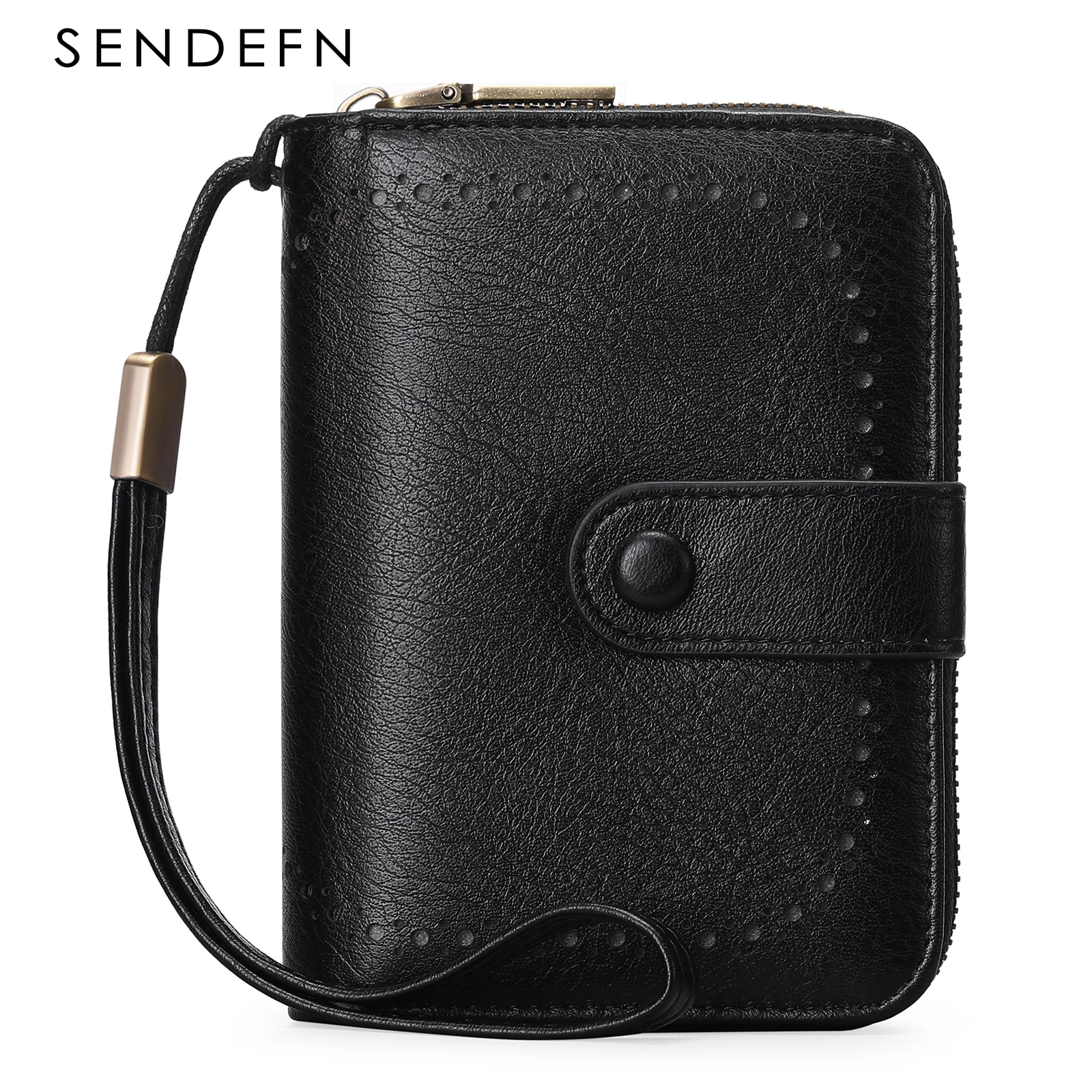 SENDEFN New Women's Wallet PU Leather Money Bag Female Short Hasp Purse Small Coin Card Holders Clutch