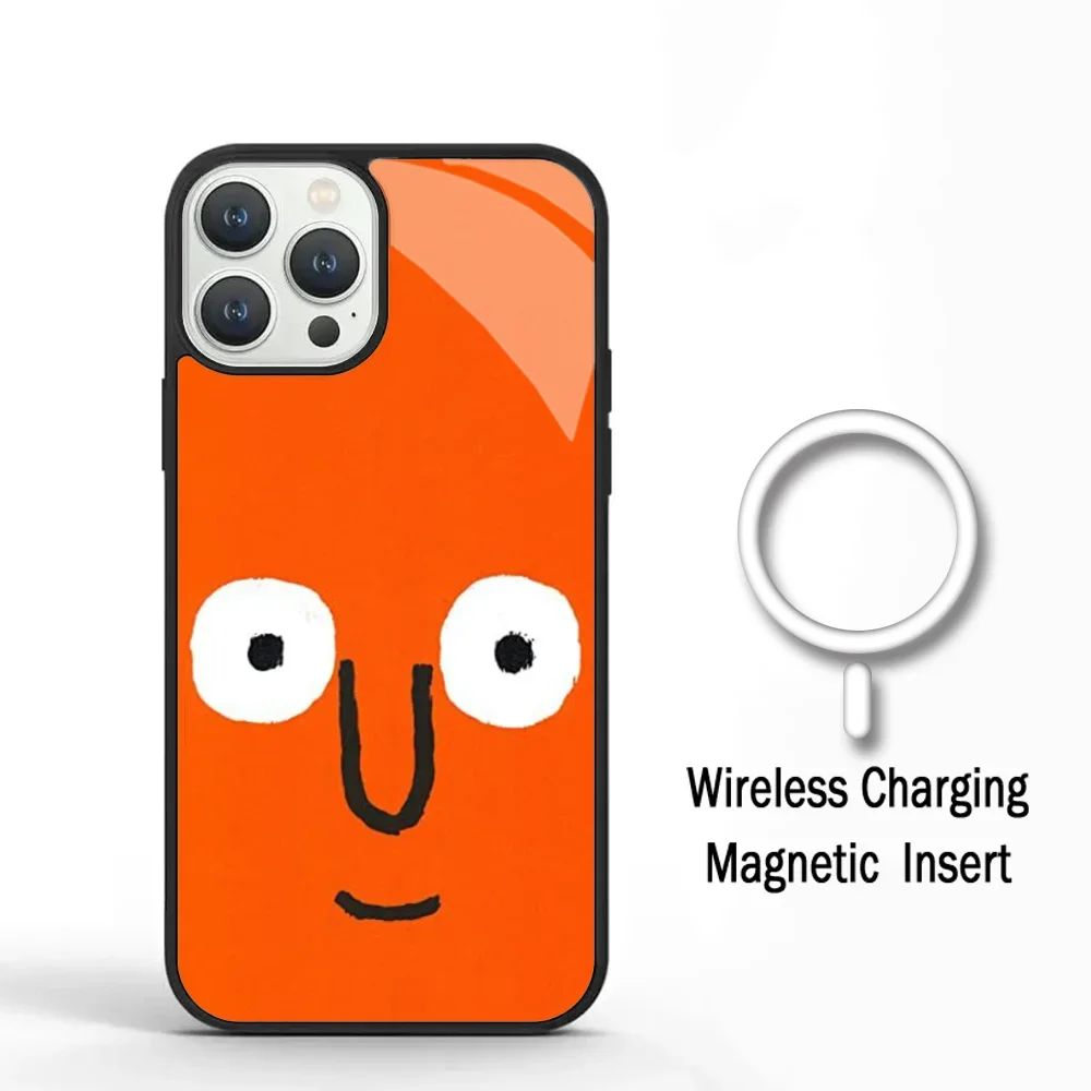 J-Jean Jullien арт чехол для телефона IPhone 11 12 13 14 15 Plus Pro Max зеркальный акриловый Magsafe