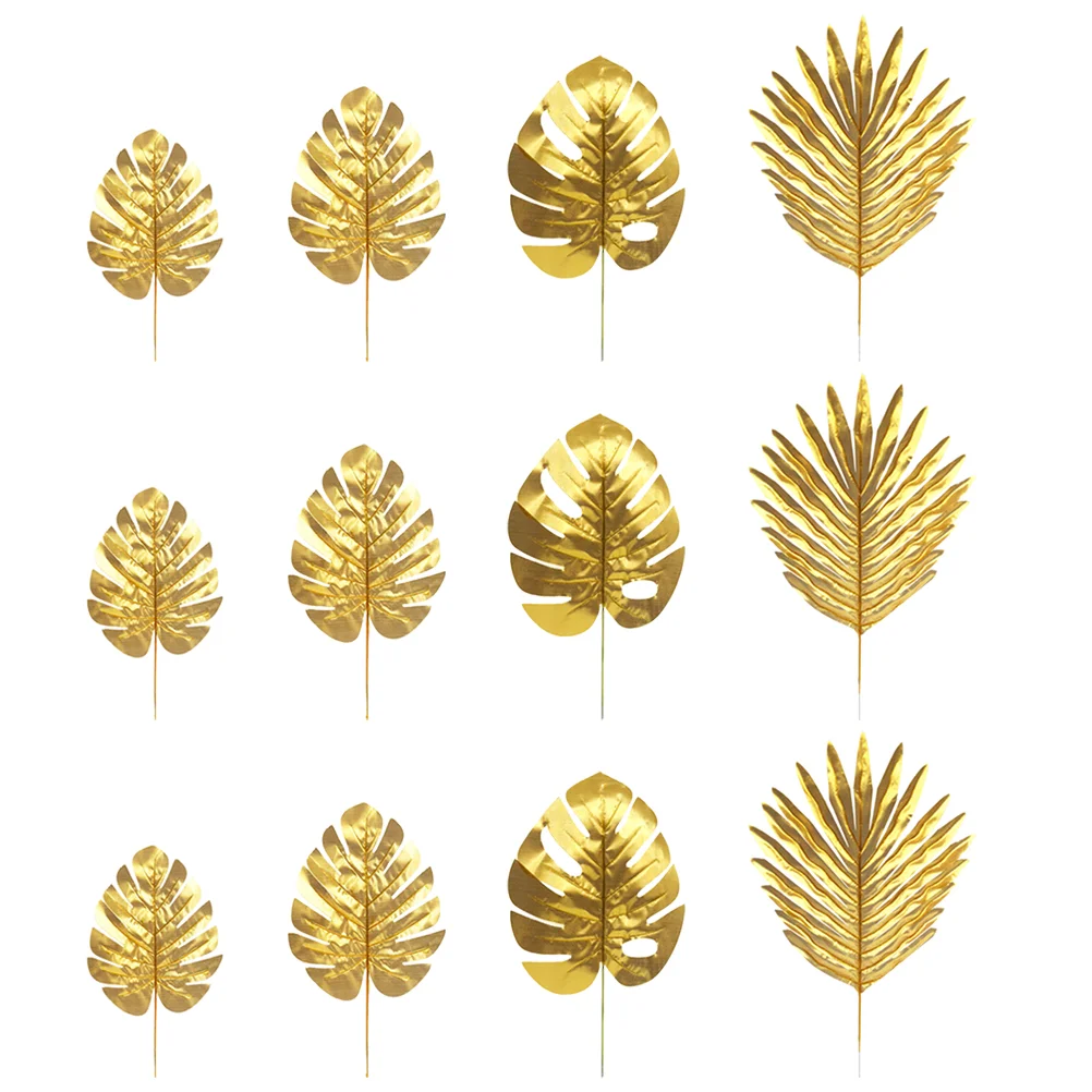 

Leaf Decor Palmleaves Simulation Artificial Decorations Decoration Party Golden Tropical Adornment Turtle Weddingfake