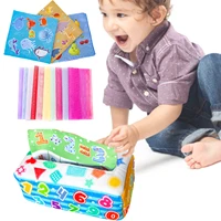 babies tissue box toy magic tissue box for babies toy soft scarves and crinkling blankies for toddlers educational sensory