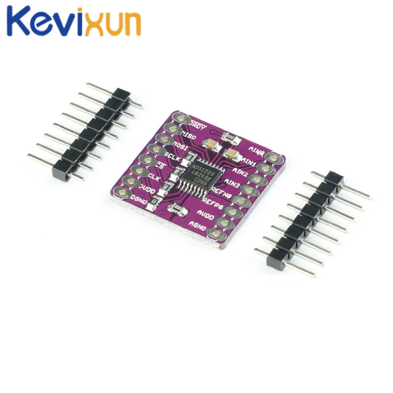 Φ ADS1220 ADC 24-битный A/D Модуль преобразователя I2C с низким энергопотреблением