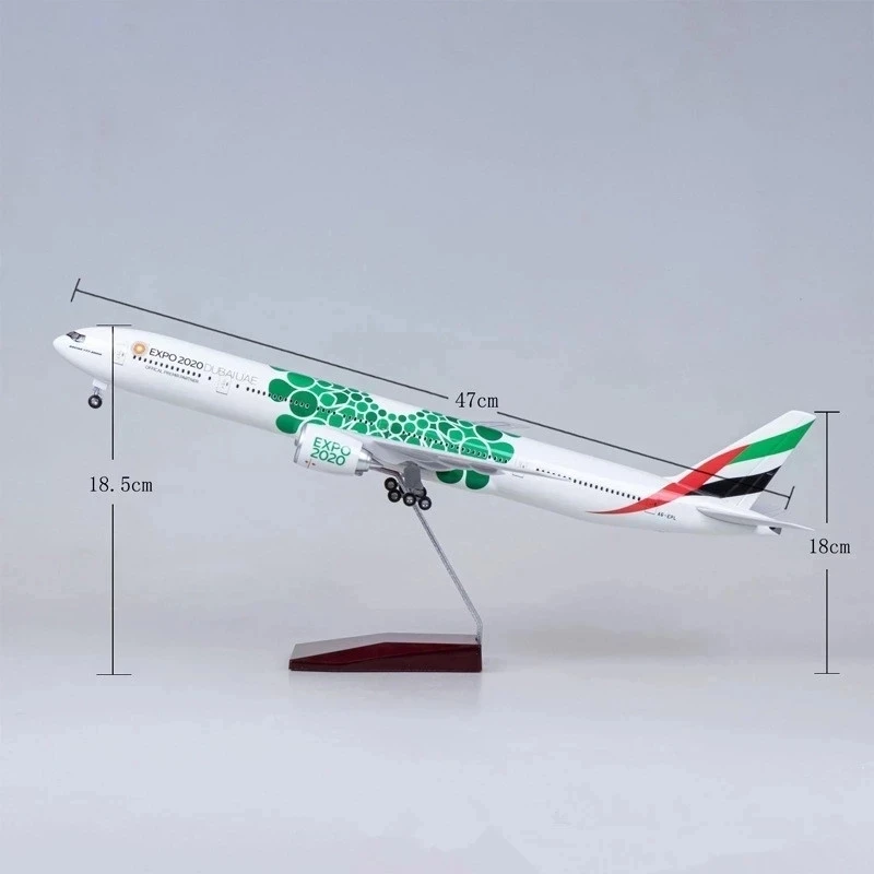 Литая под давлением модель в масштабе 1:157 47 см Emirates Expo 2020 DUBAIAUE Airlines Boeing 777