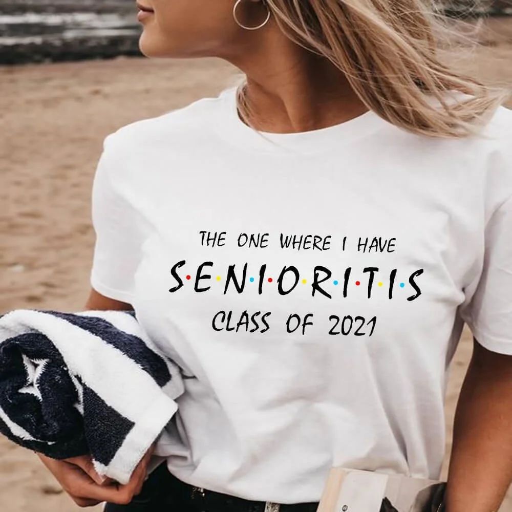 

Новая футболка с круглым вырезом, класс сениорита 2021