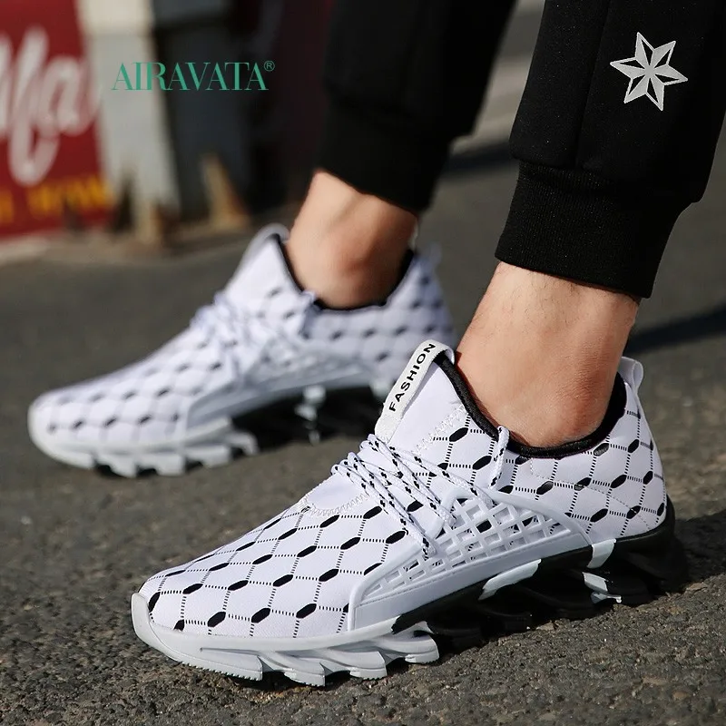 Sneakers Men Summer Breathable Walking Shoes Slip-on Lace-up Casual Shoes Comfort Non-slip Sports Shoes All Seasons Lightweight