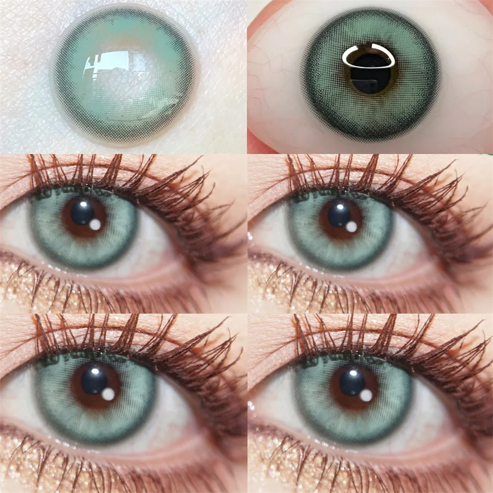 

MORNINGCON Lost Mermaid Green Myopia Prescription Soft Colored Contact Lenses For Eyes Small Beauty Pupil Make Up Natural Yearly