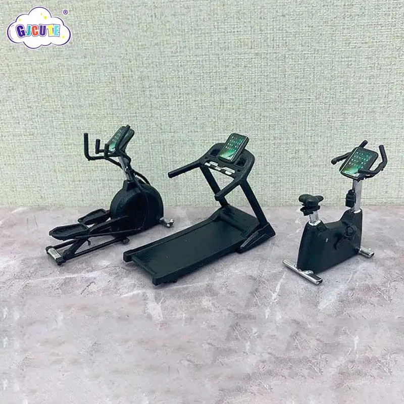 

1:60 Scale Dollhouse Treadmill Miniatures Furniture Doll House Running Machine For Doll House Sports Scene Decoration