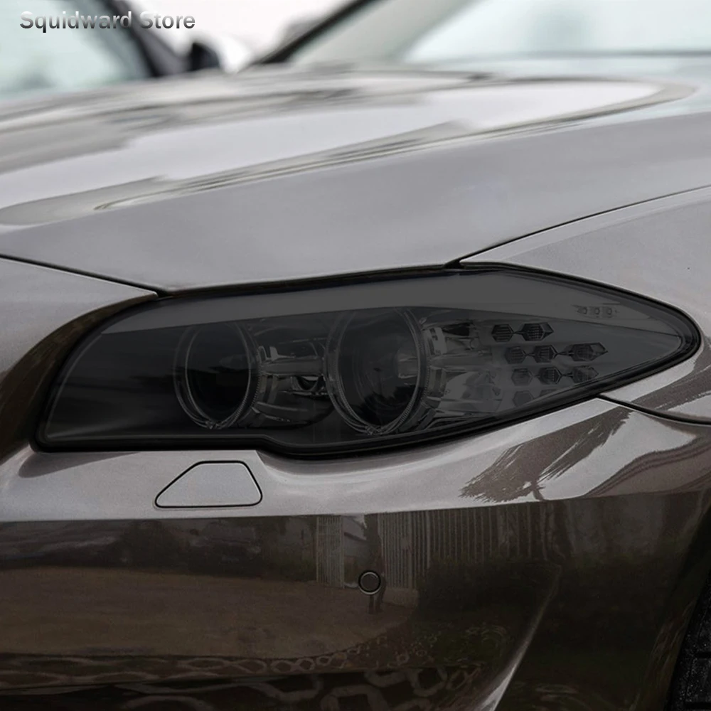 

2 Pcs Car Headlight Protective Film Headlamp Transparent Black TPU Sticker For BMW 5 Series GT F07 F10 F11 G30 G31 Accessories