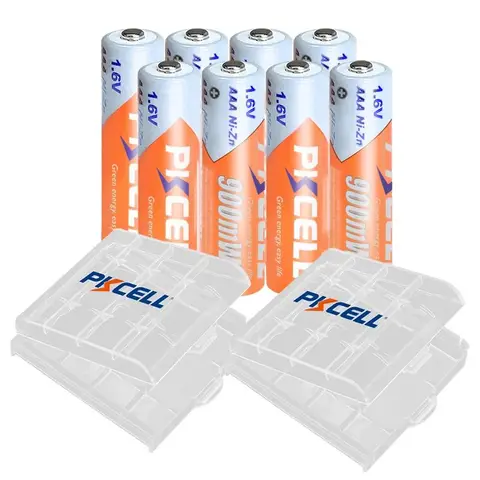 PKCELL Ni-Zn AAA 900 мВтч перезаряжаемые батареи 8 шт.