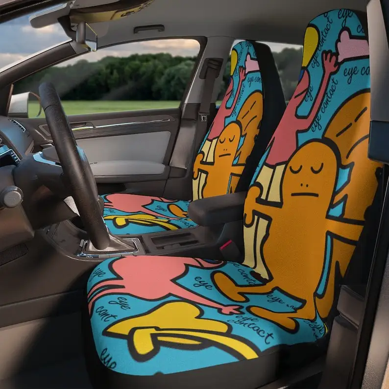 

Pop Art Funky Car Seat Covers, Cool Car Seat Covers, Retro Groovy Seat Covers For Car For Women ,Car Seat Coverl, Boho Car Seat