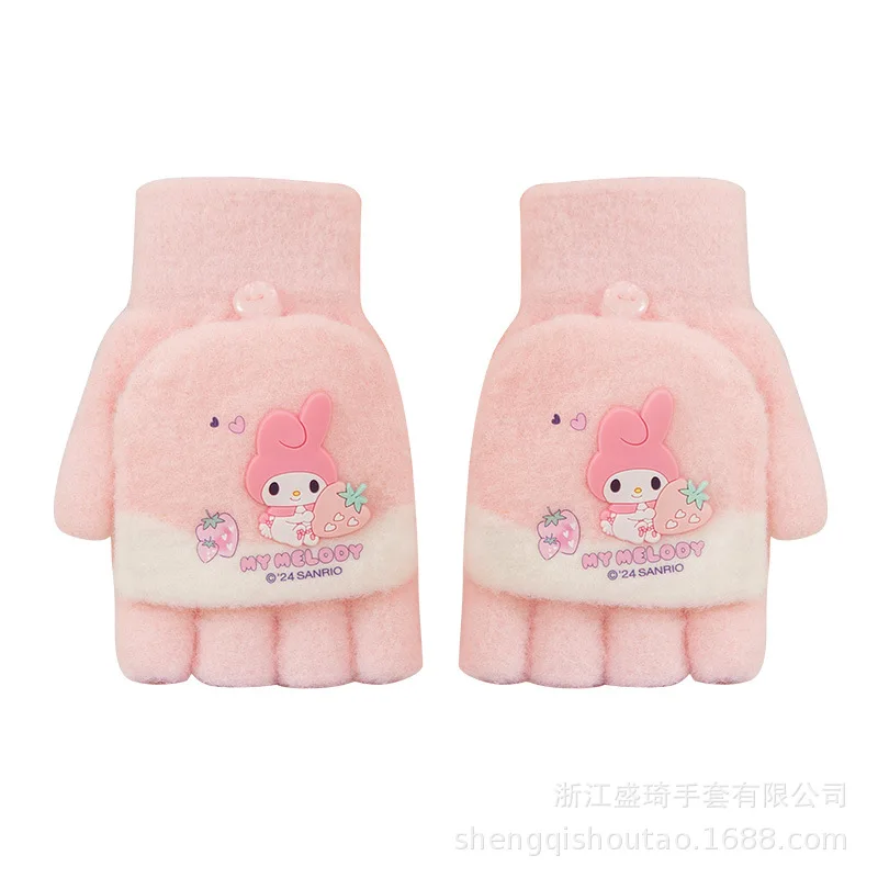 Аниме Девушка Перчатки с пятью пальцами Милый мультяшный студенческий откидной