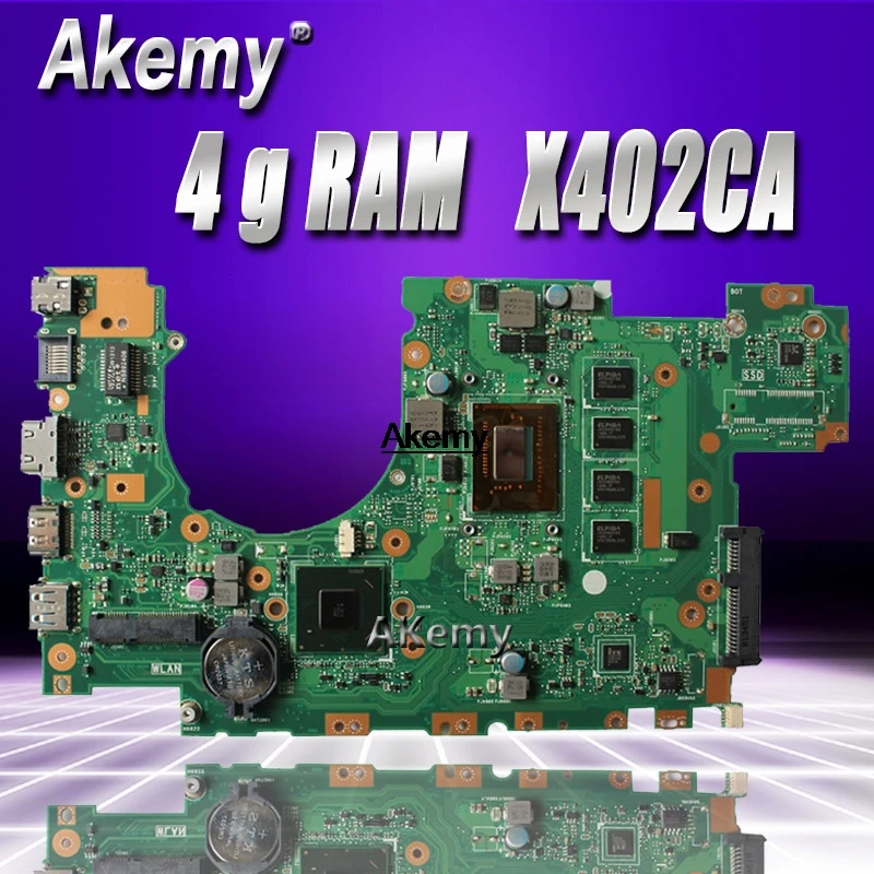 

X402CA X502CA with 4 g RAM i3 CPU Laptop motherboard For Asus X502C X402C F502C F402C Mainboard for laptop Tests 100% OK
