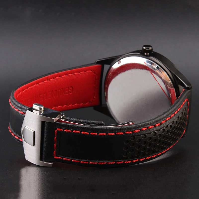 

Cowhide Watch Strap 22mm Wristband For Tag Heuer Carrera diving Monaco F1 Fiyta Tissot Watch band Red stitches Leather bracelet