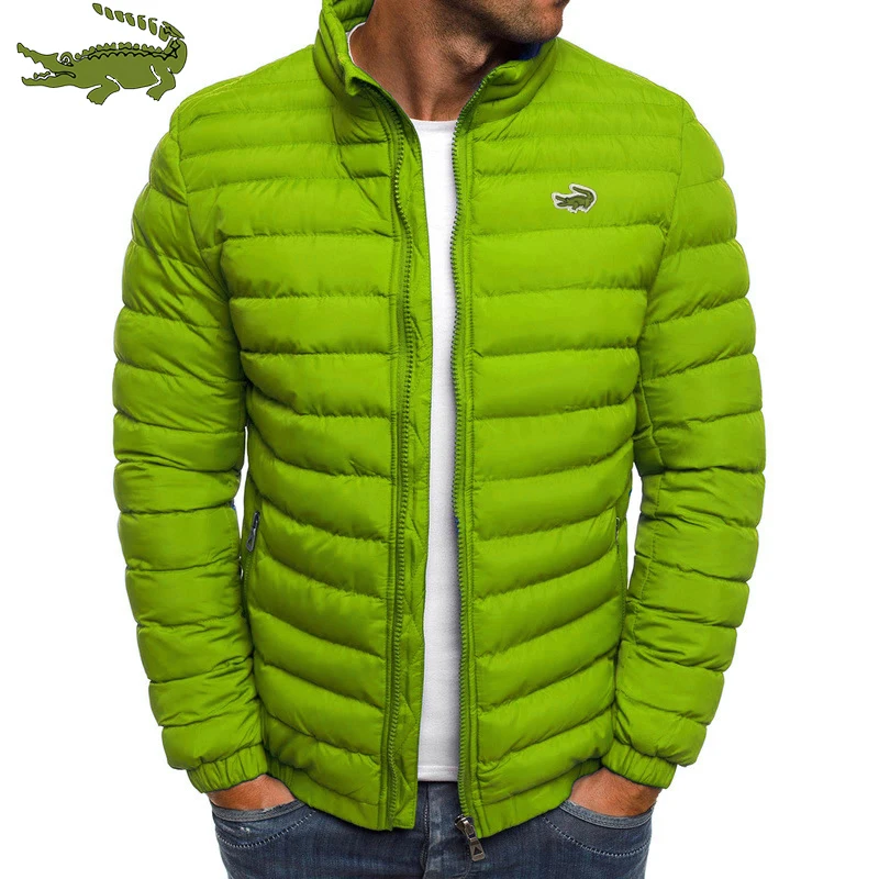 2022 Winter New Men's Stand-up Collar Simple Atmospheric Cotton Jacket Fashion Quilted Cotton Jacket