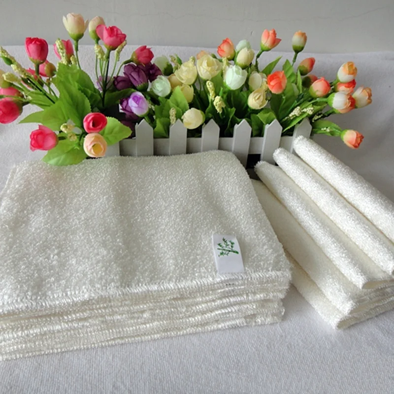 3 шт. 18см * 23см Высокоэффективное антижирное белое бамбуковое волокно Моющее полотенце Магия кухонного чистящего полотна для мытья посуды