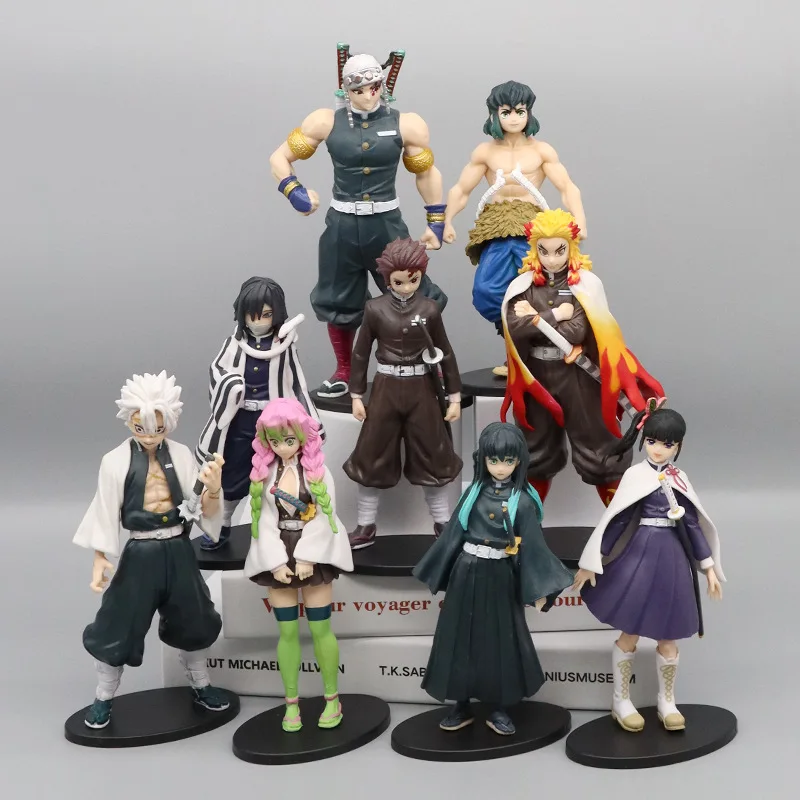 

Demon Slayer Anime Figure Kyoujurou Kamado Tanjirou Uzui Tengen Ghost Killing Team Main Member Collection Model Decoration Toys